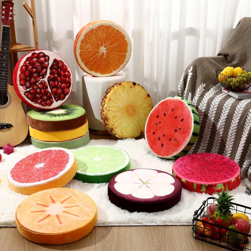 GlikCeil 12 Pcs Round Floor Cushions for Kids Flexible Seating for Classroom Elementary Floor Pillows 15.35'' Circle Seat Cushions Group Activity Marker Kindergarten Playroom(Realistic Fruit) - Image 5
